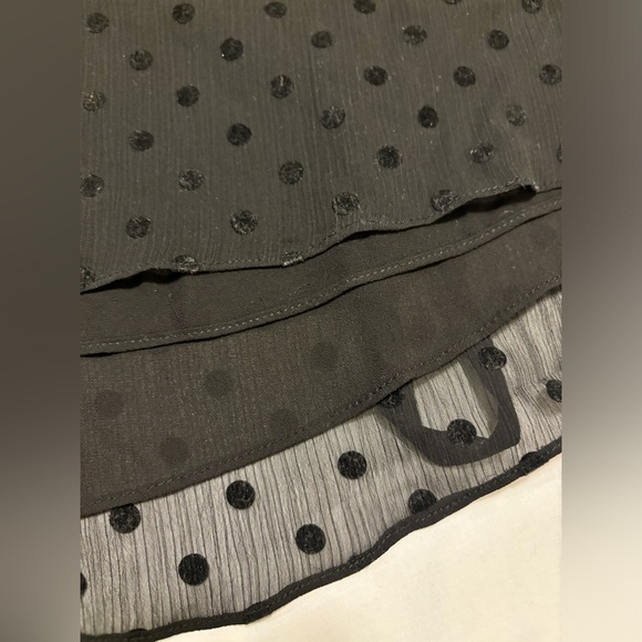 Torrid black, lined, dotted swiss, swingy & adjustable strap tank, size 2(18/20) - Picture 7 of 12